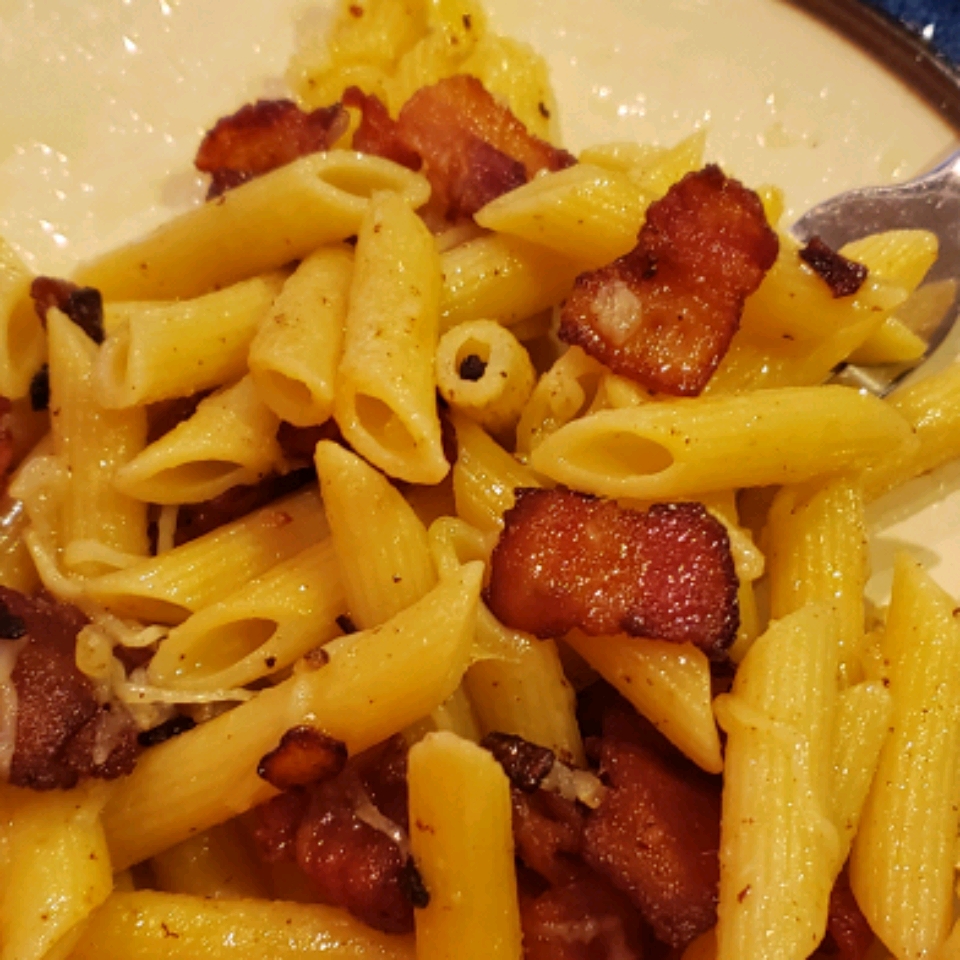 Bacon and Parmesan Penne Pasta Recipe | Allrecipes