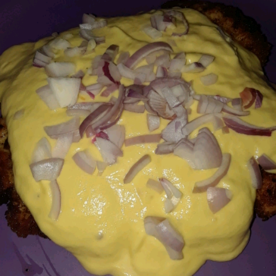 Chicken Schnitzel with Mango Cream Sauce_image