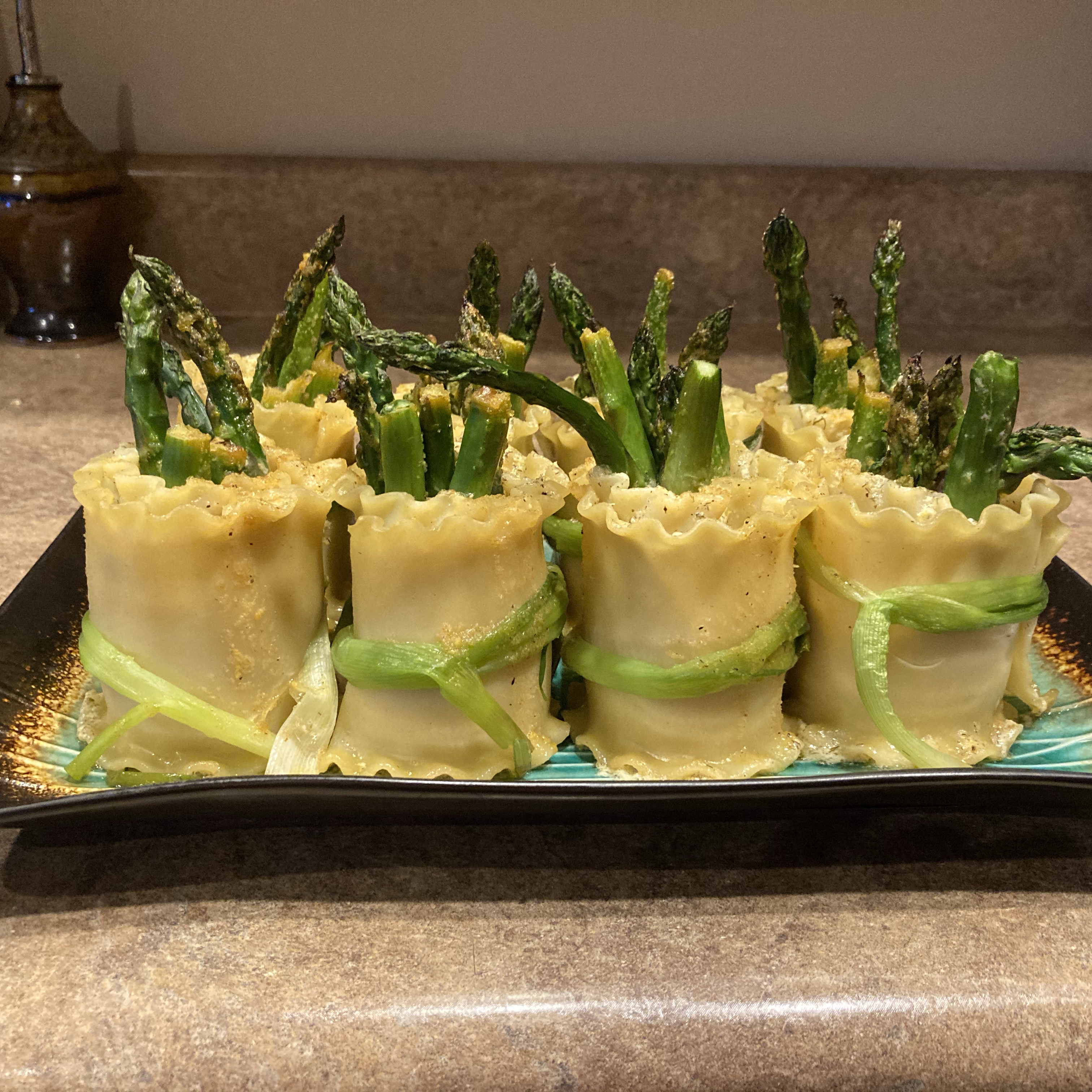 Asparagus and Smoked Salmon Bundles with Meyer Lemon Sauce_image
