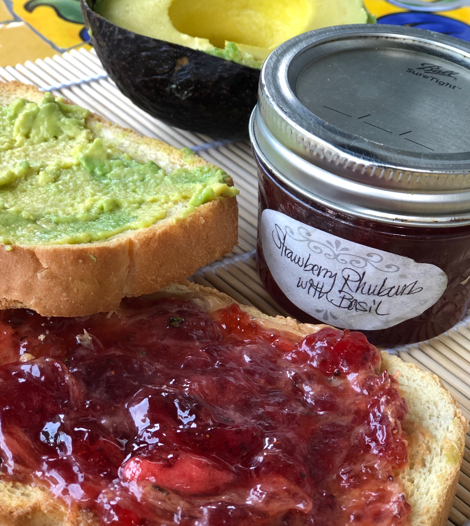 Strawberry-Rhubarb Jam with Basil image