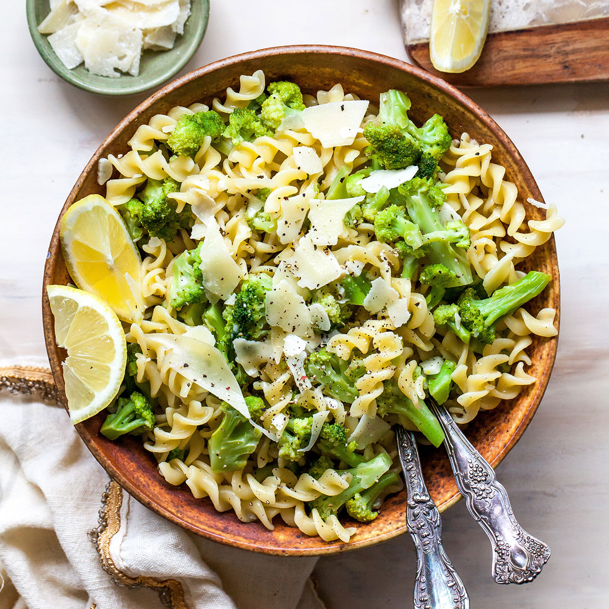 One-Pot Lemon-Broccoli Pasta with Parmesan Recipe | EatingWell
