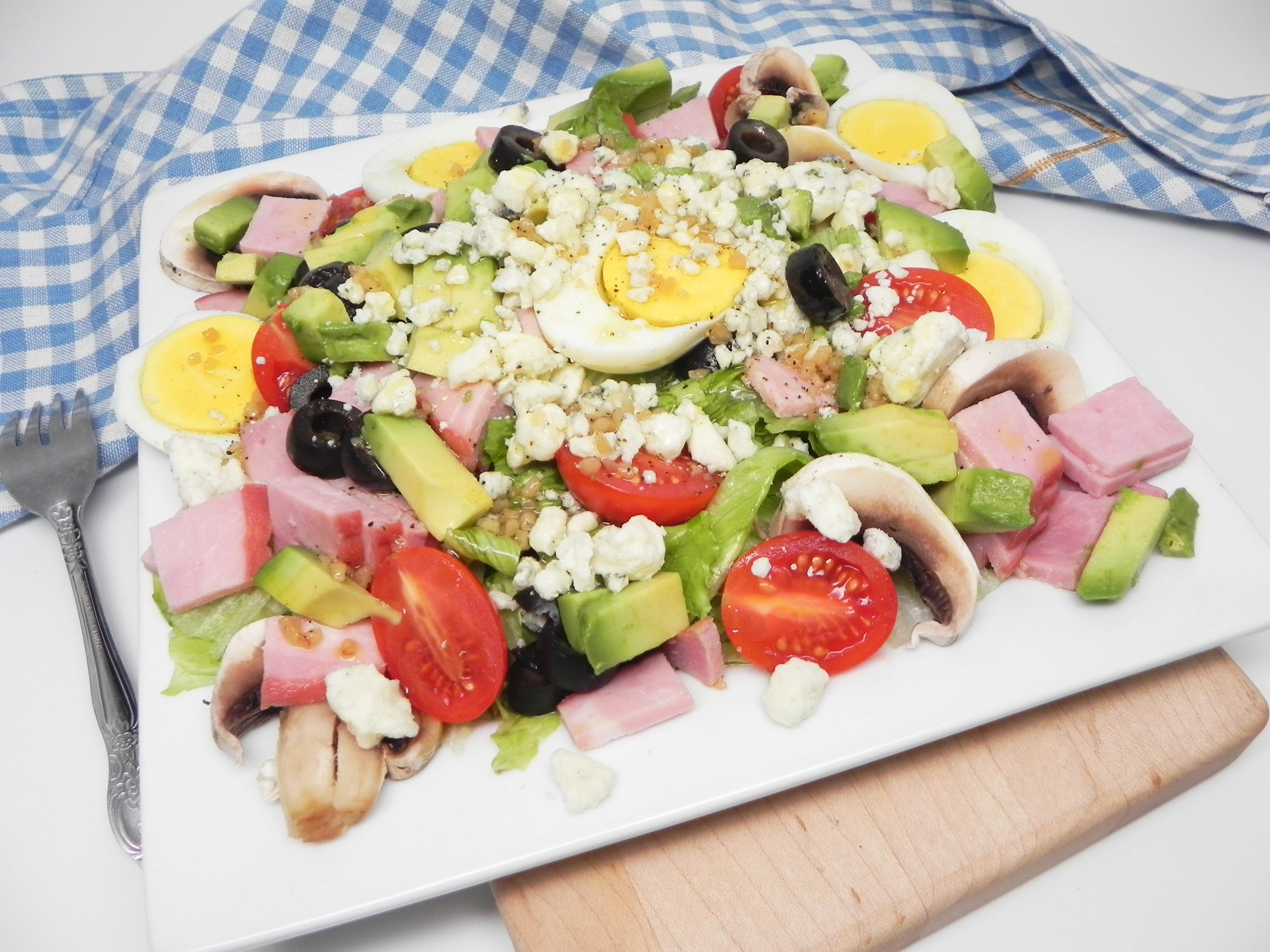 Cobb Salad with Ham and Homemade Dressing image