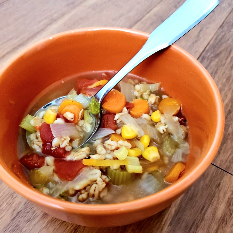 Instant Pot® Vegan Vegetable and Barley Soup image