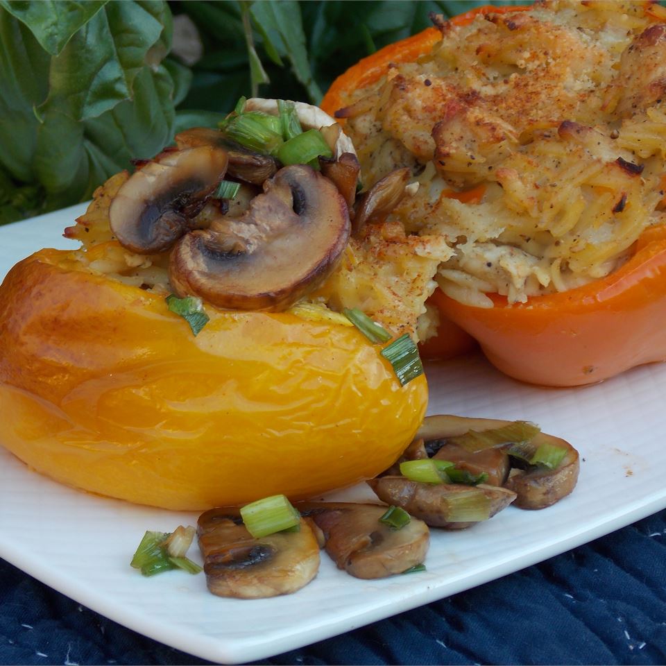 Orzo and Chicken Stuffed Peppers image