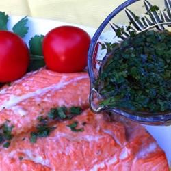 Asian Lime and Cilantro Sauce For Salmon image