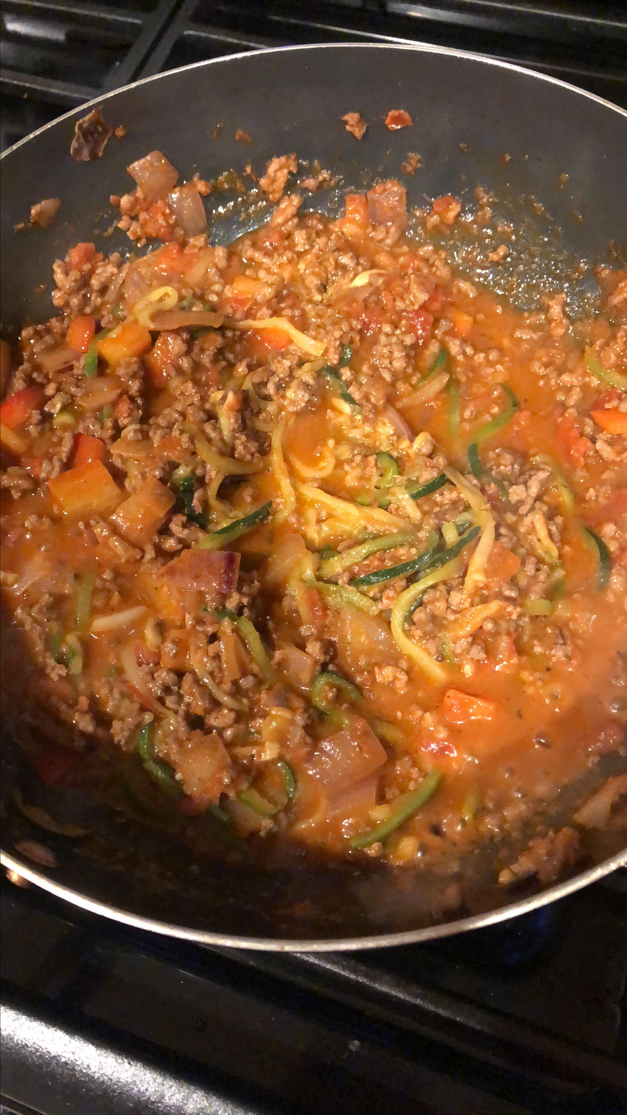 Bolognese Zucchini Noodles image