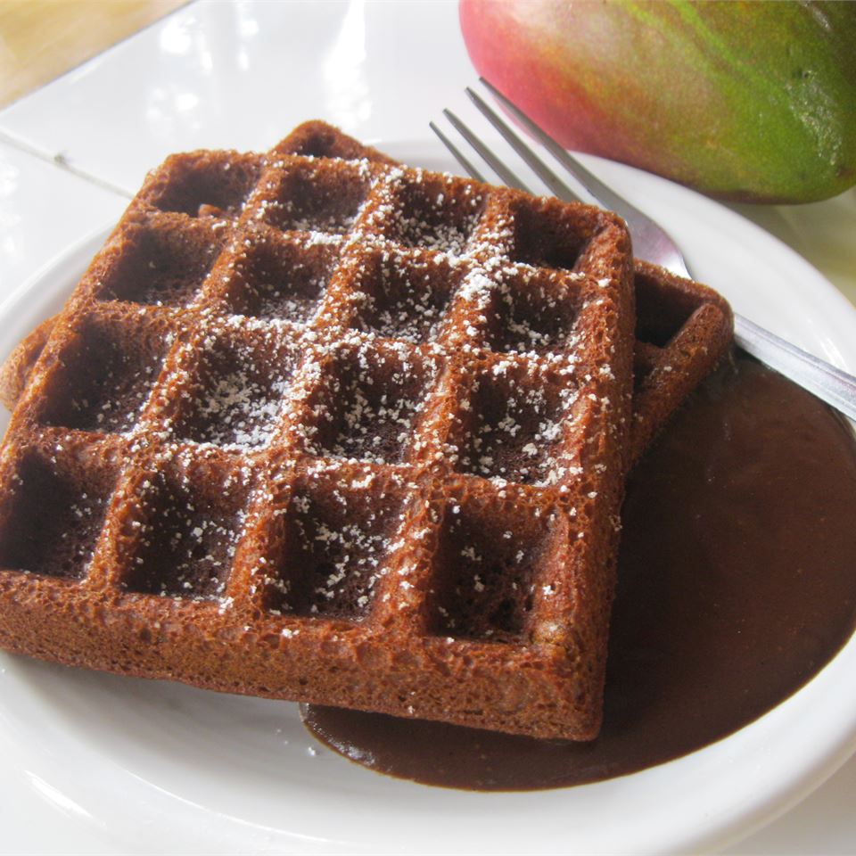 Gingerbread Waffles With Hot Chocolate Sauce Recipe Allrecipes