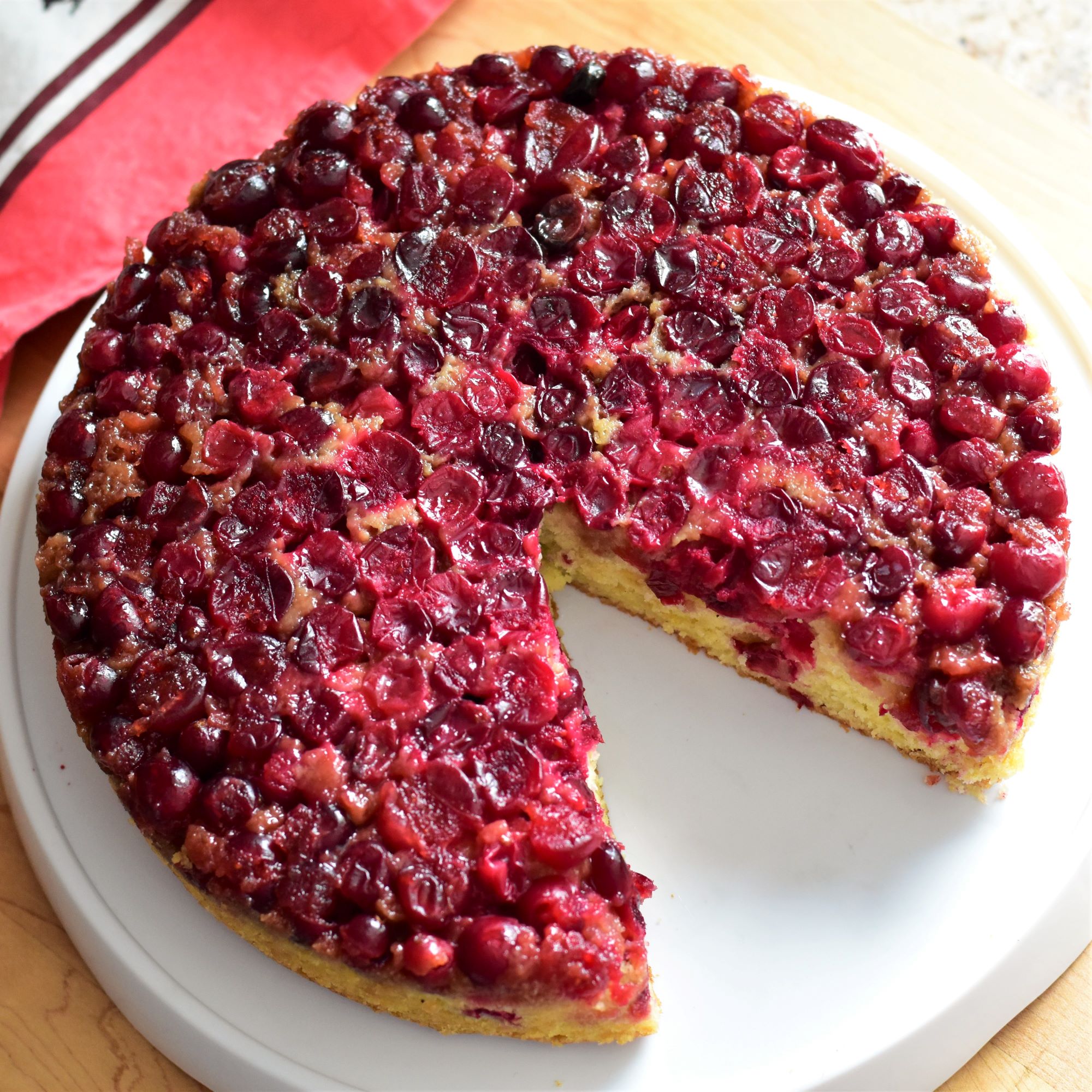 Fresh Cranberry Upside-Down Cake image