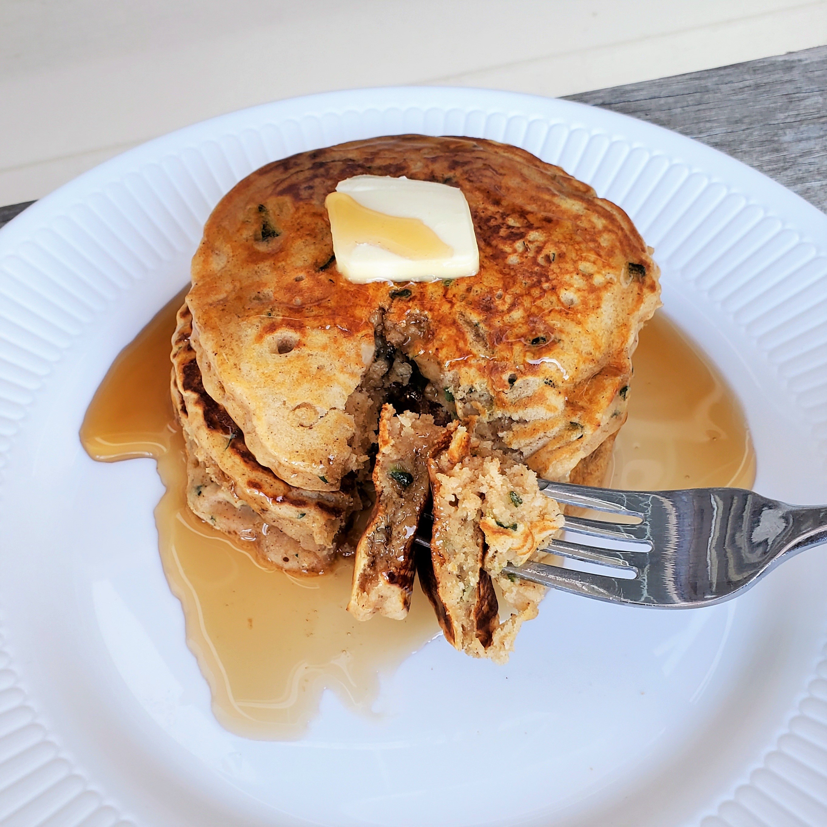 Zucchini Bread Pancakes image