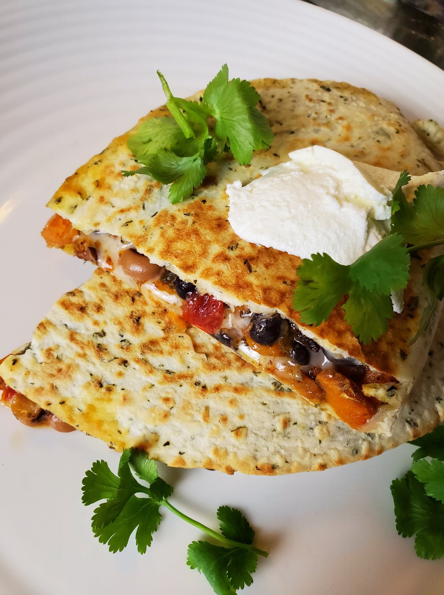 Sweet Potato-Black Bean Quesadillas image