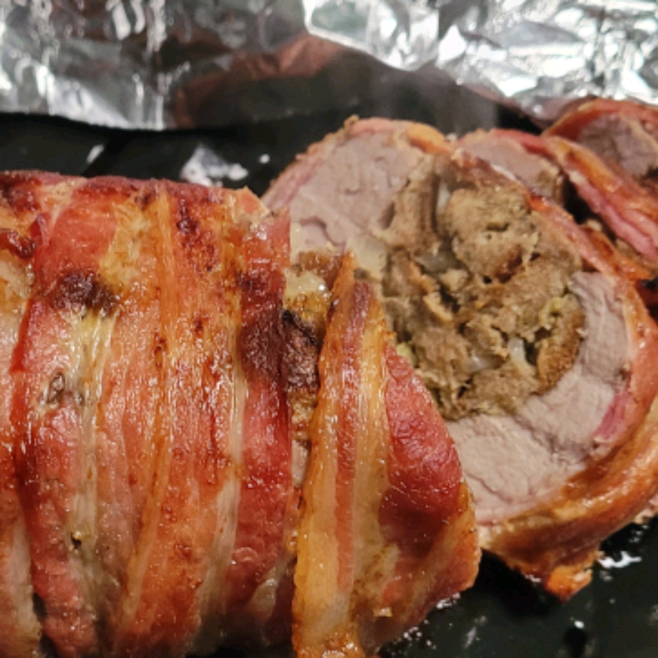 Bacon Wrapped Stuffed Pork Tenderloin Recipe Allrecipes