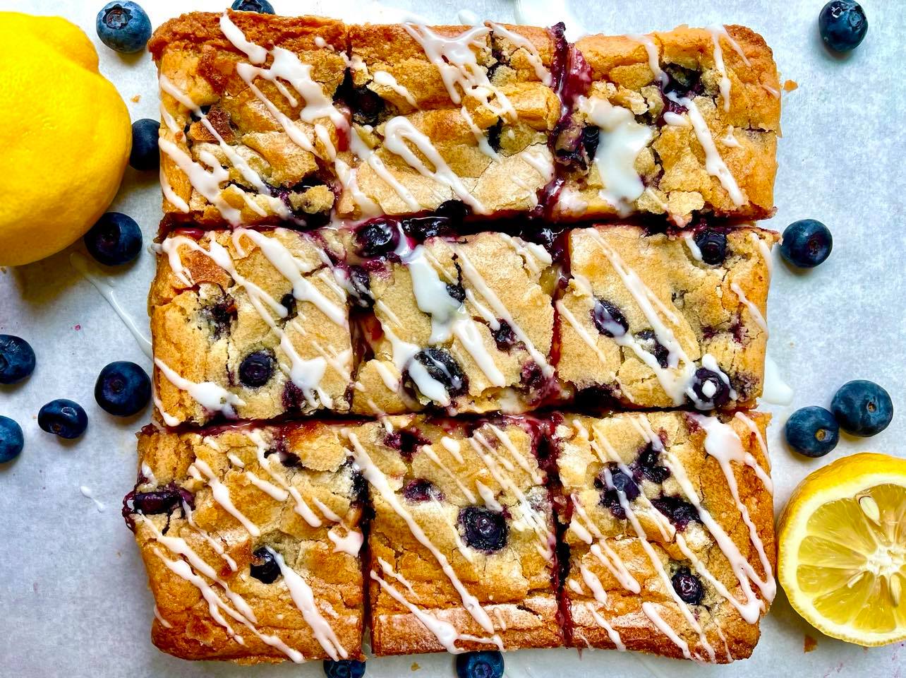 Lemon-Blueberry Blondie Bars image