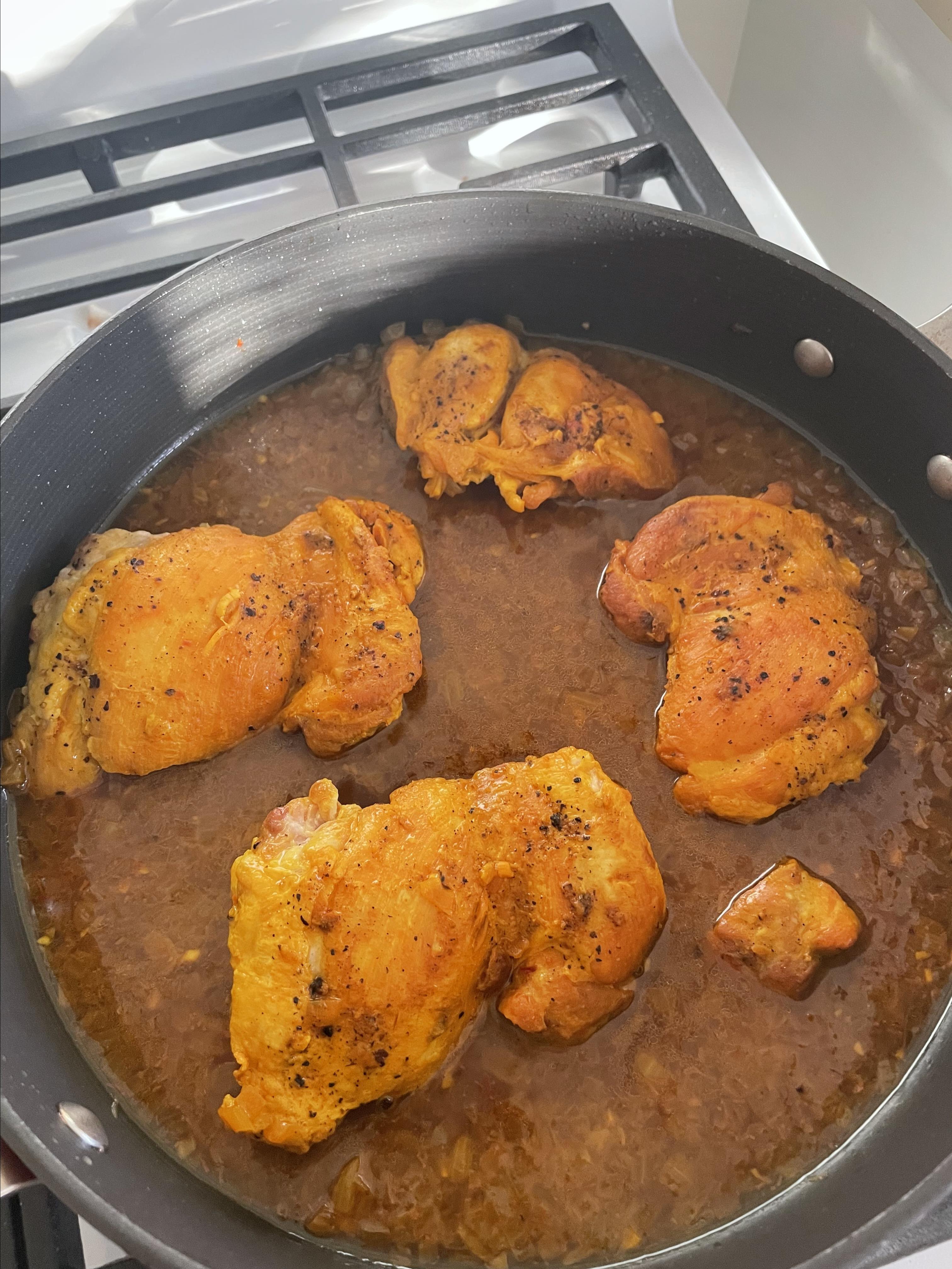 Persian Saffron-Braised Chicken Thighs image