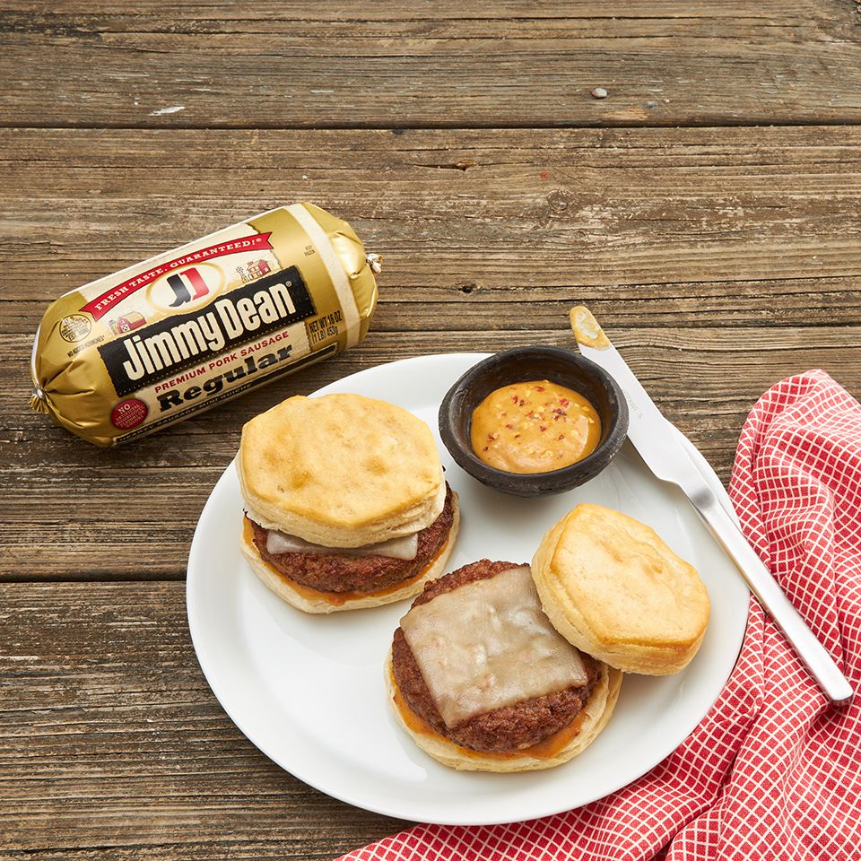 Spicy Sausage and Biscuit Sandwich image