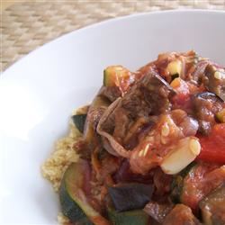 Grilled Vegetables in Balsamic Tomato Sauce with Couscous_image