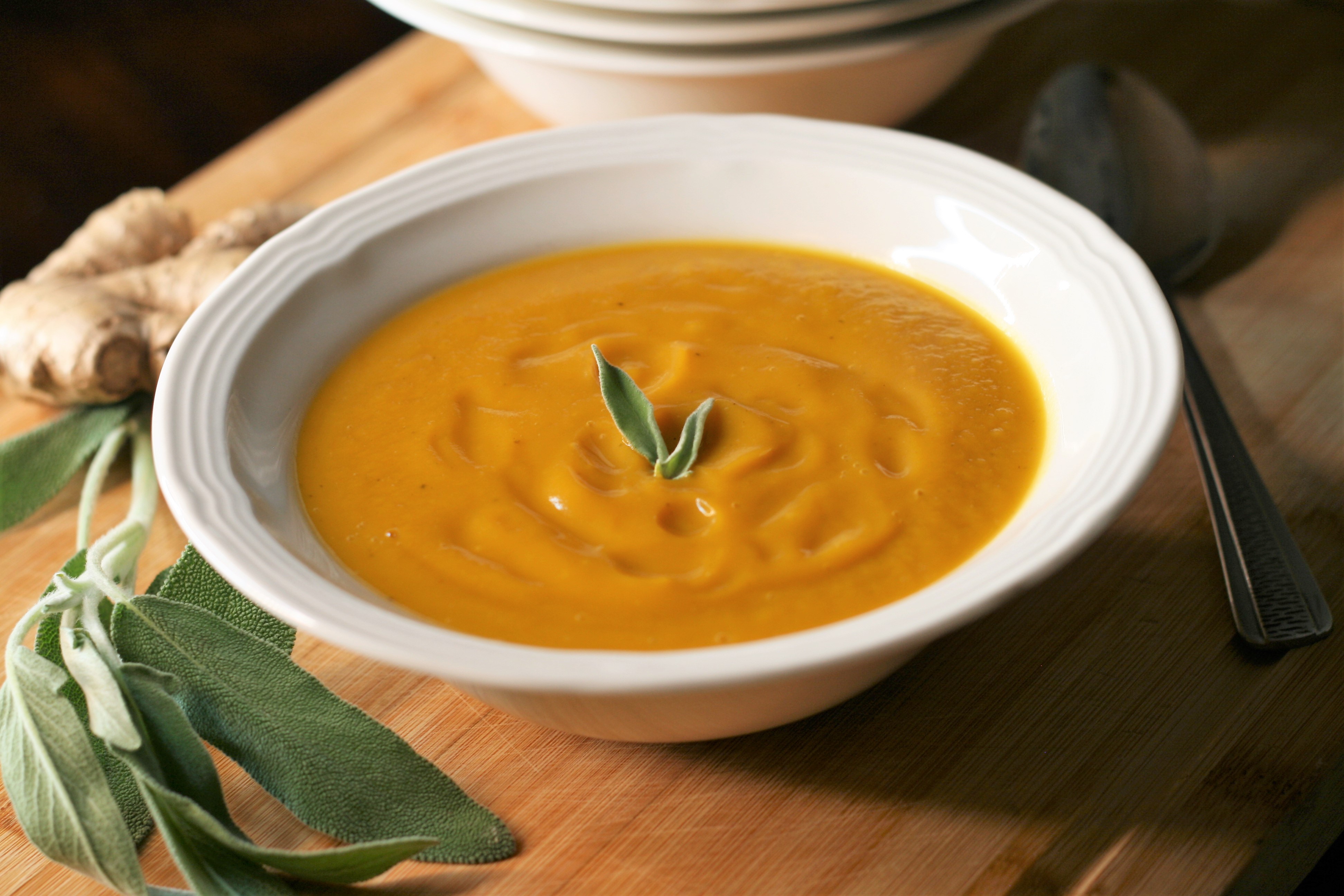 Buttercup Squash Soup with Ginger image