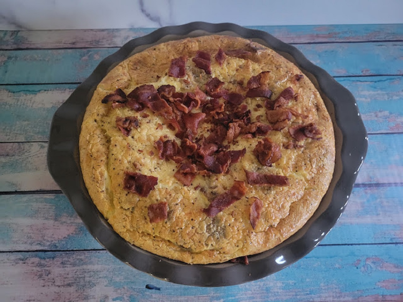 Potato and Bacon Crustless Quiche image