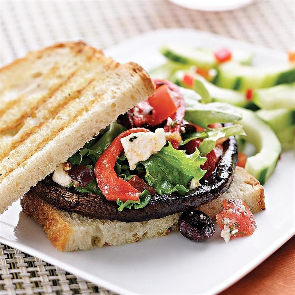 Mediterranean Portobello Burger