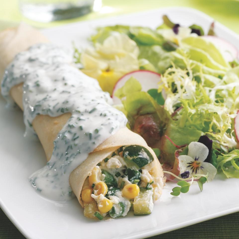 Summer Vegetable Crepes Recipe - EatingWell