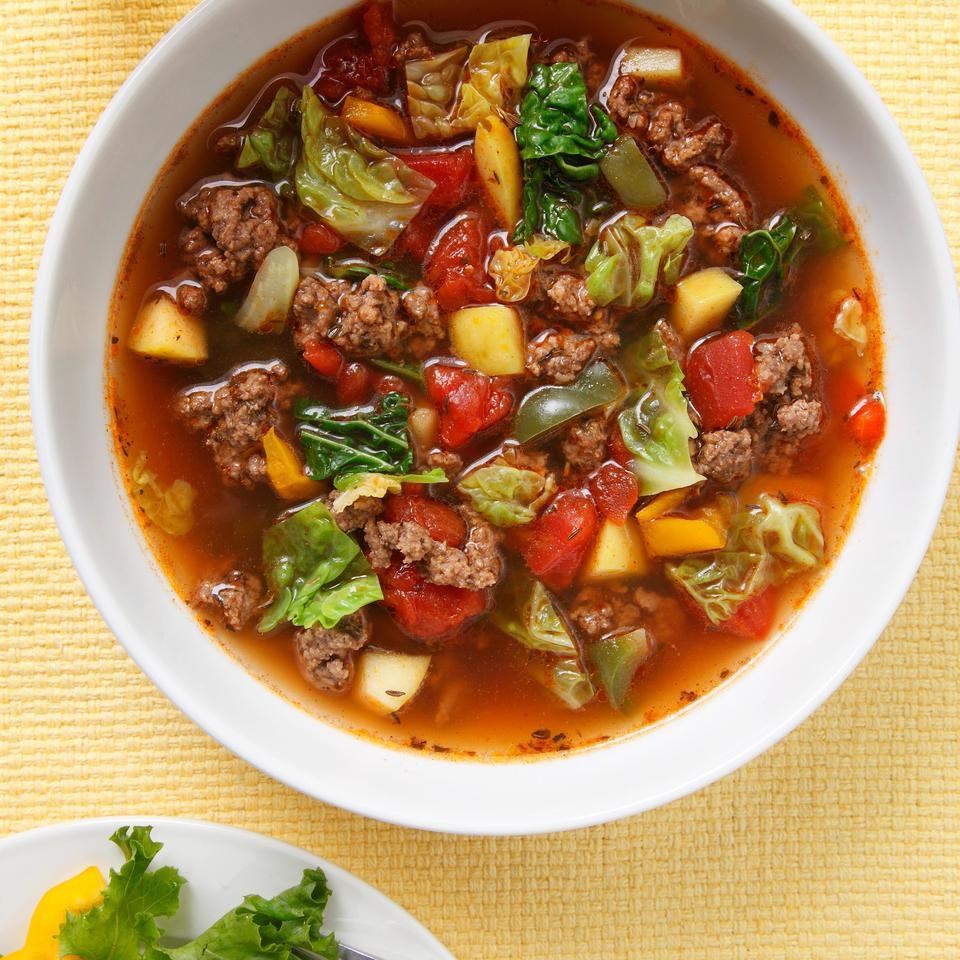 Sweet & Sour Beef-Cabbage Soup Recipe - EatingWell