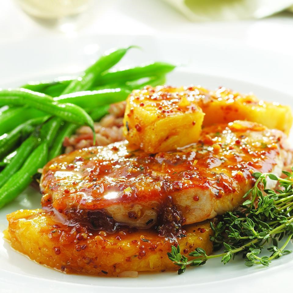 Thyme, Pork Chop & Pineapple Skillet Supper Recipe 