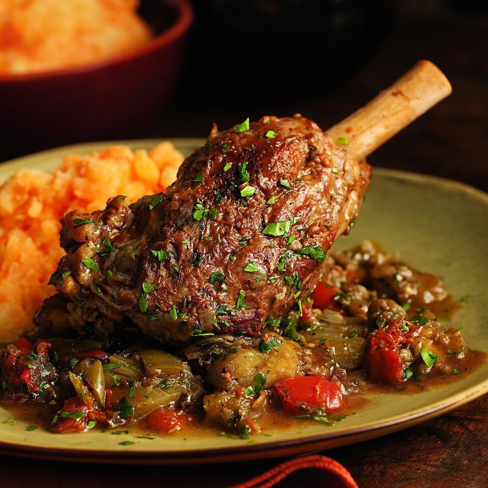 Braised Lamb Shanks And Eggplant Recipe Eatingwell