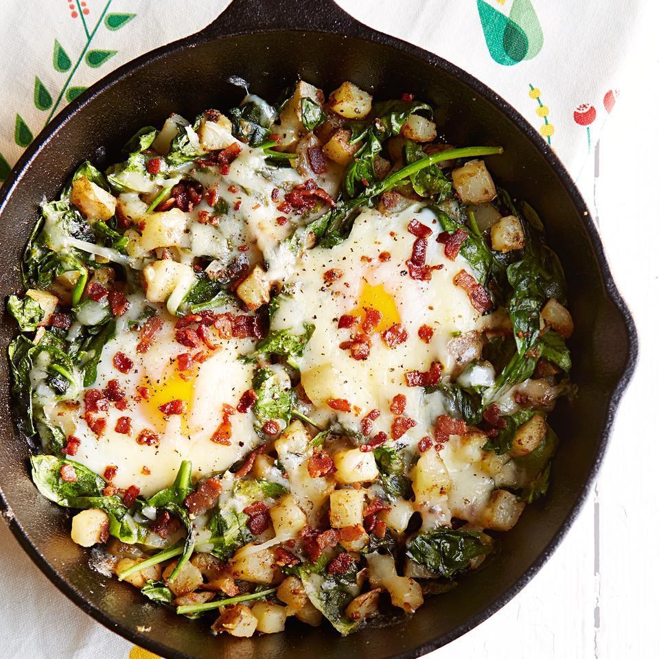 Spinach & Cheese Breakfast Skillet Recipe - EatingWell