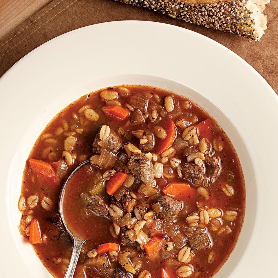 Quick Beef  Barley Soup Recipe  EatingWell