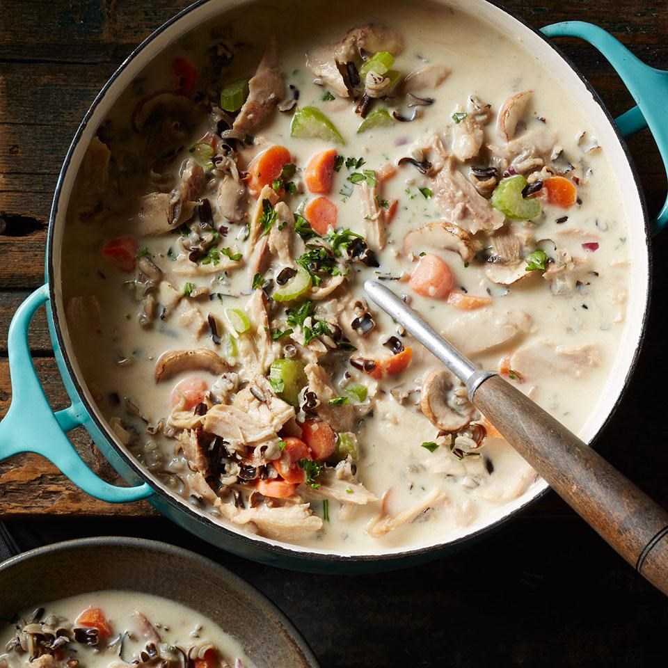 Cream of Turkey & Wild Rice Soup Recipe - EatingWell