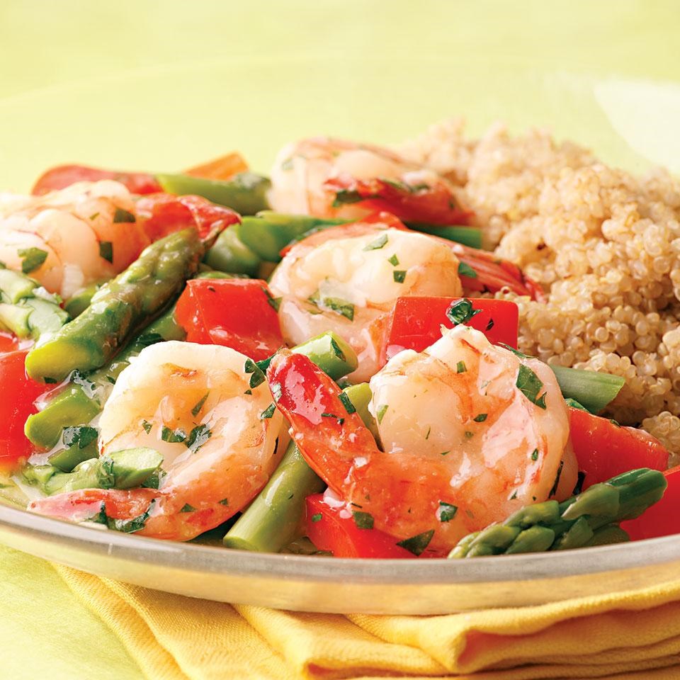 Lemon-Garlic Shrimp & Vegetables Recipe - EatingWell