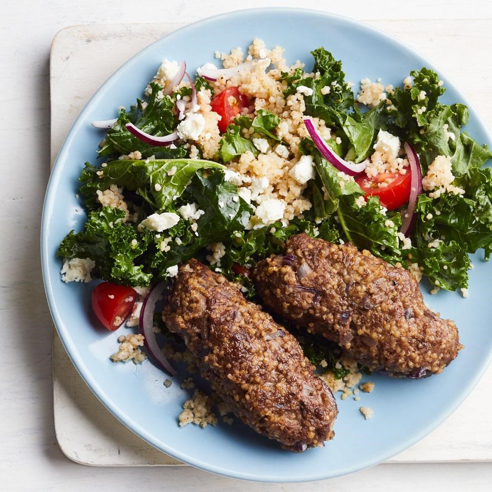 Beef Kofta with Bulgur & Kale Salad Recipe - EatingWell