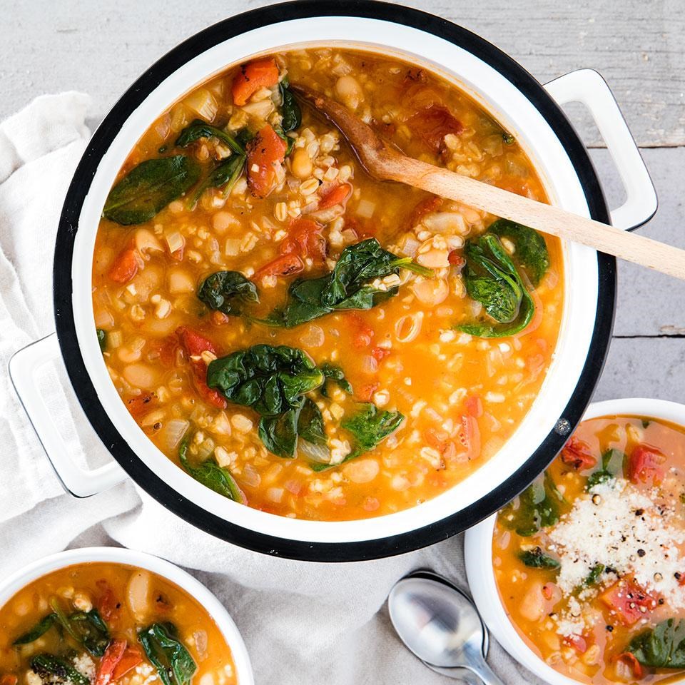 Bean &amp; Barley Soup Recipe - EatingWell
