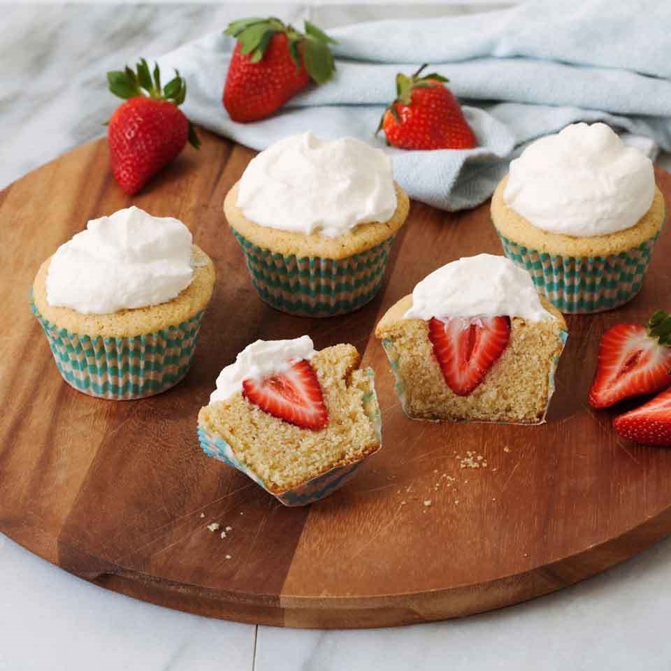 Strawberry Shortcake Cupcakes Recipe - EatingWell