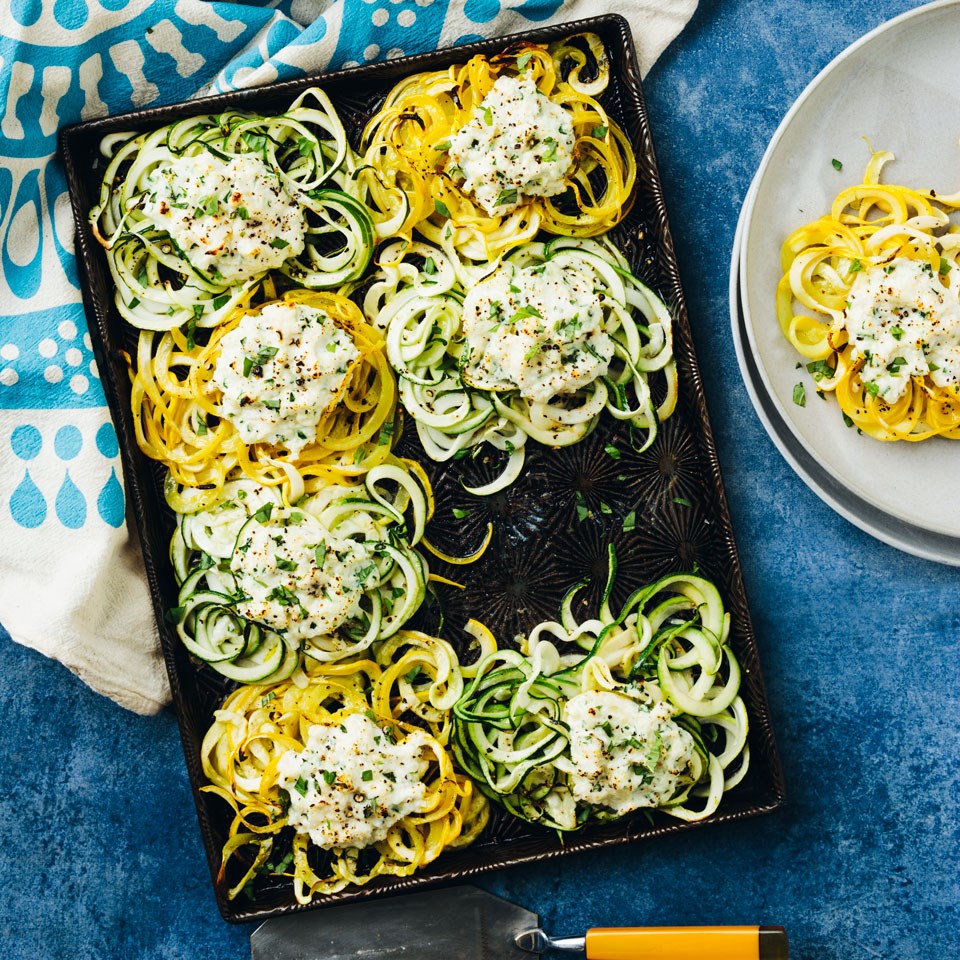 Spiralized Zucchini & Summer Squash Casserole Recipe 