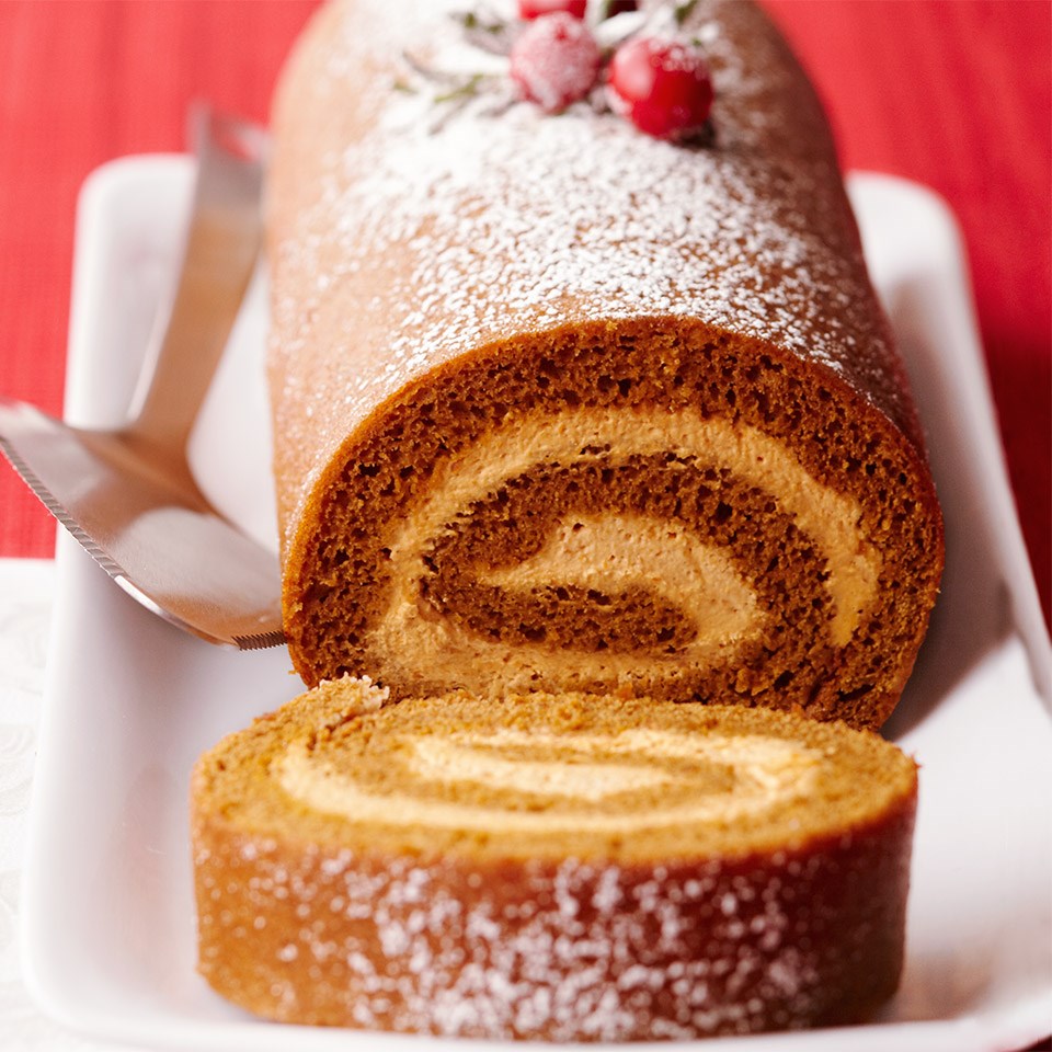 Pumpkin Yule Log Cake Recipe