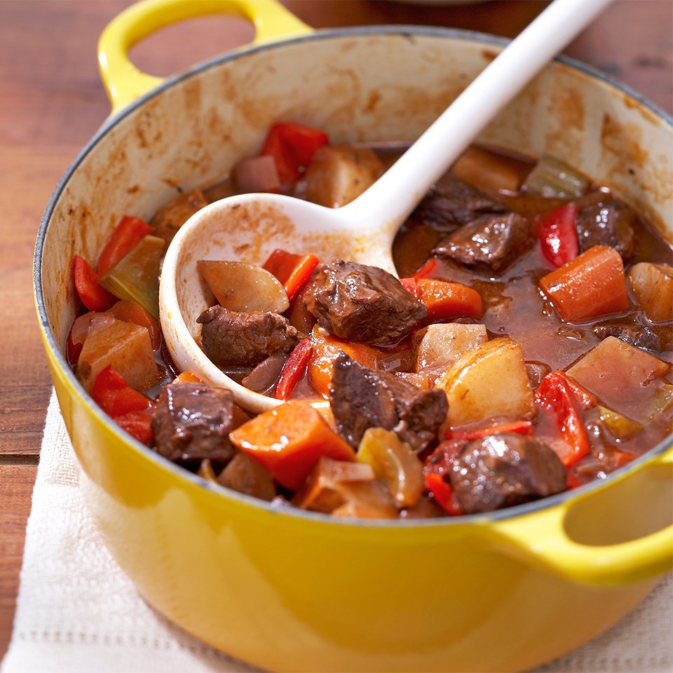 Three-Pepper Beef Stew Recipe - EatingWell