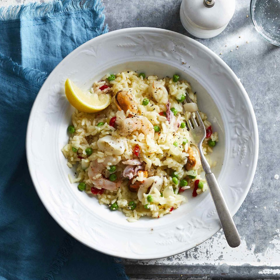 Seafood Risotto Recipe - EatingWell