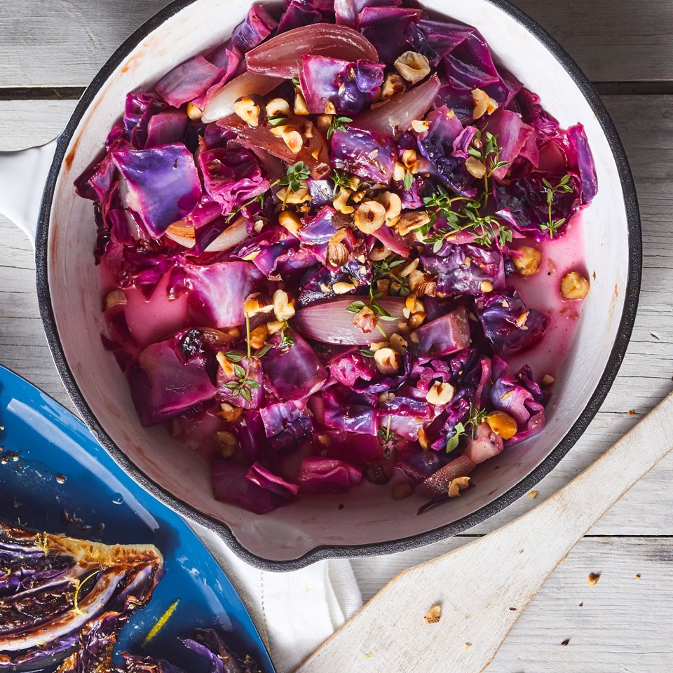 Sauteed Red Cabbage with Shallots & Hazelnuts Recipe - EatingWell