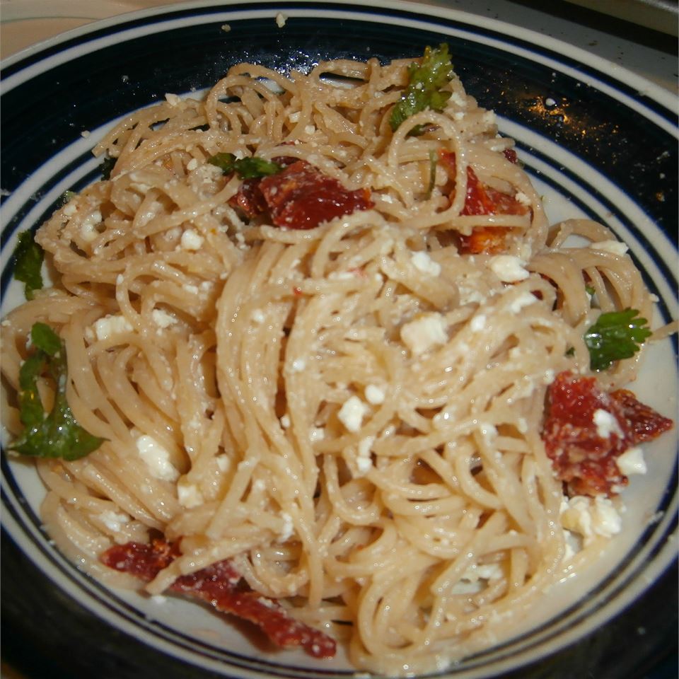 Angel Hair with Feta and SunDried Tomatoes Recipe Allrecipes