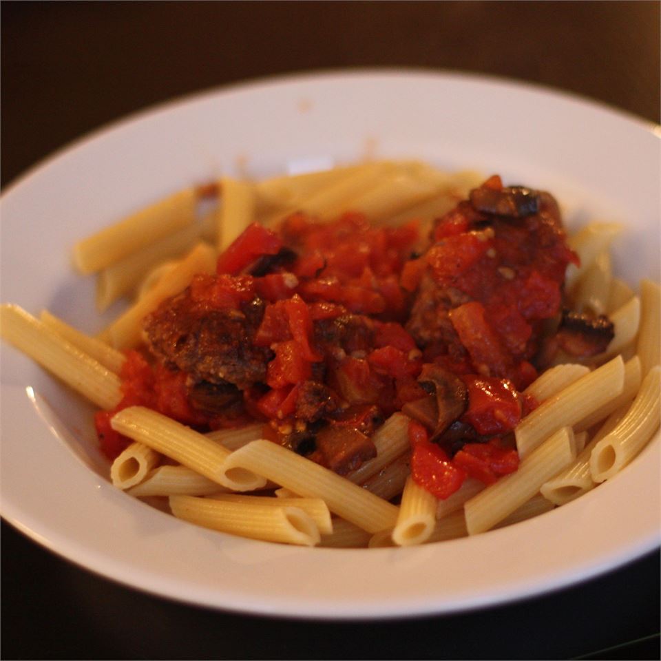 Penne and Meatballs All'Arrabbiata image