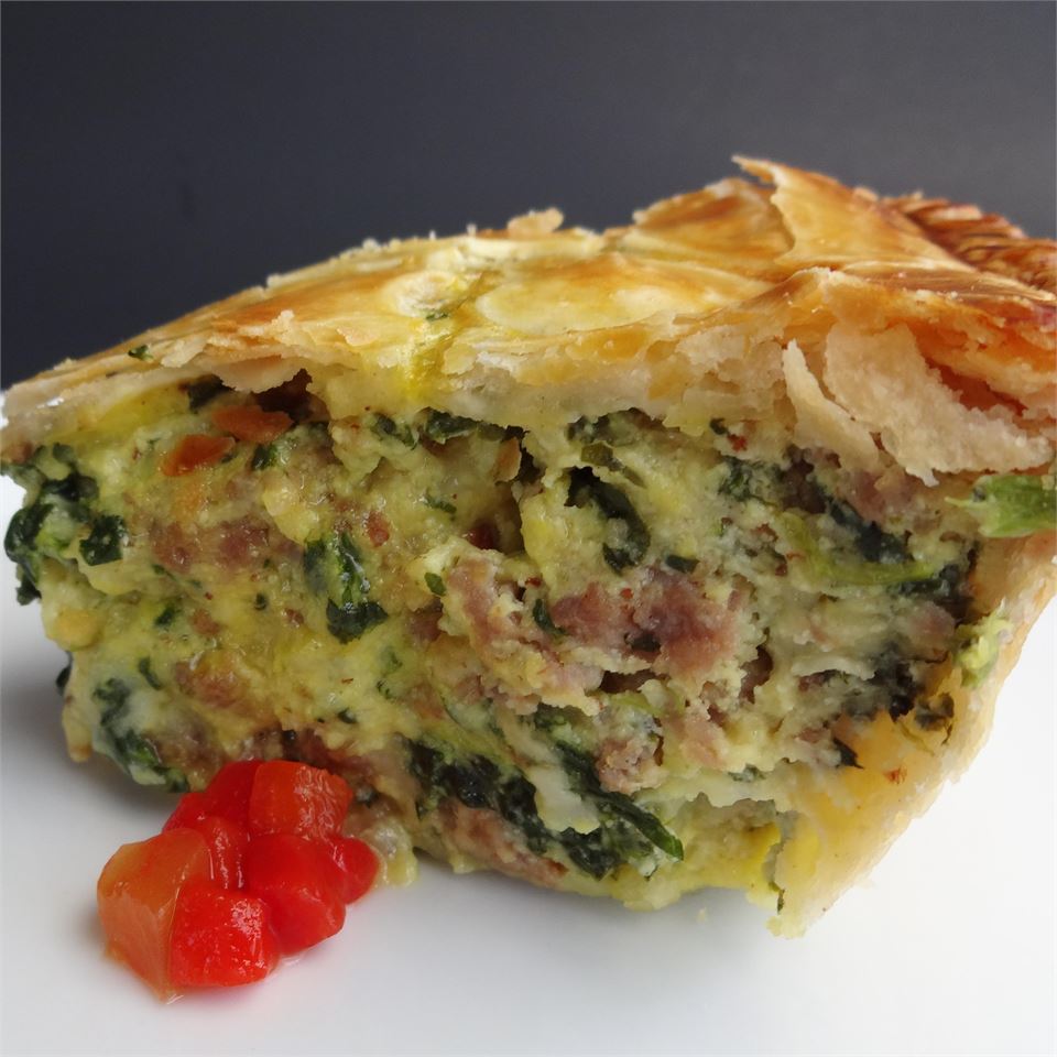 Italian Spinach Sausage Pie image