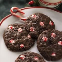 Dark Chocolate Candy Cane Crackles image