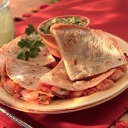 Shrimp and Green Chili Quesadillas with Guacamole image