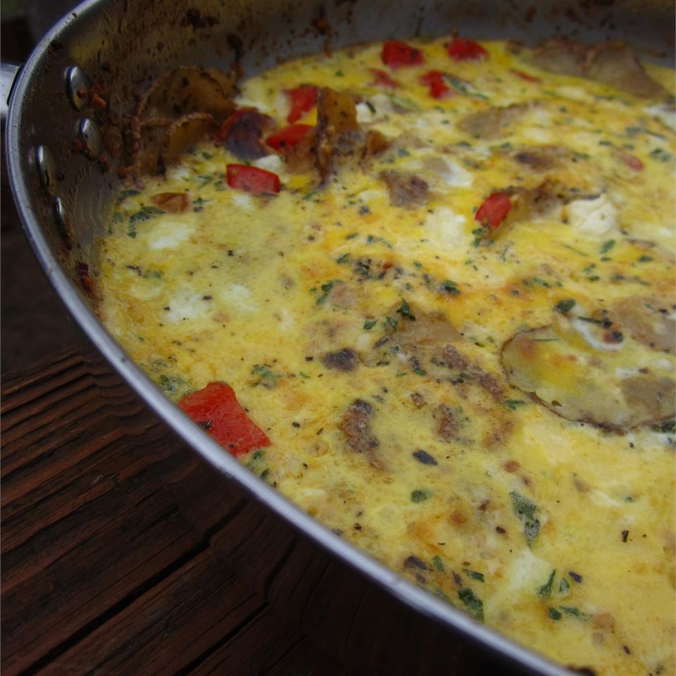 Roasted Red Pepper and Goat Cheese Frittata Recipe Allrecipes